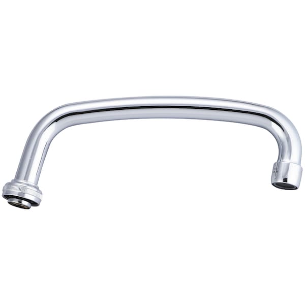 8" Swivel Tube Spout With Aerator, Polished Chrome